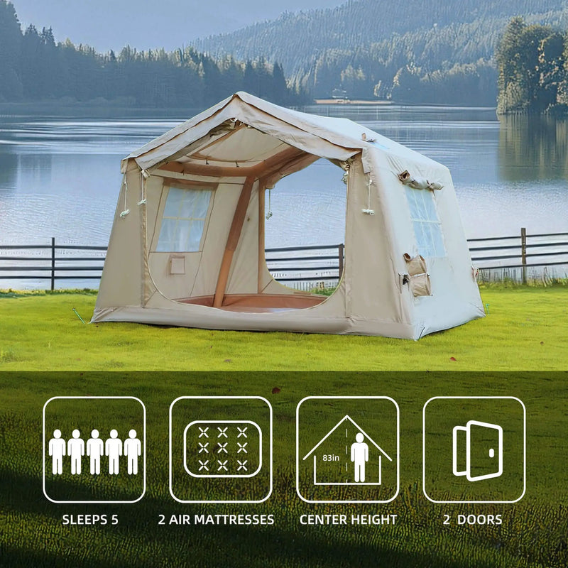 Trailora 4-Season Outdoor Inflatable Blow Up Camping Tent With Air Pump [4-6 People] (SAK46821) by SAKSBY WHOLESALE