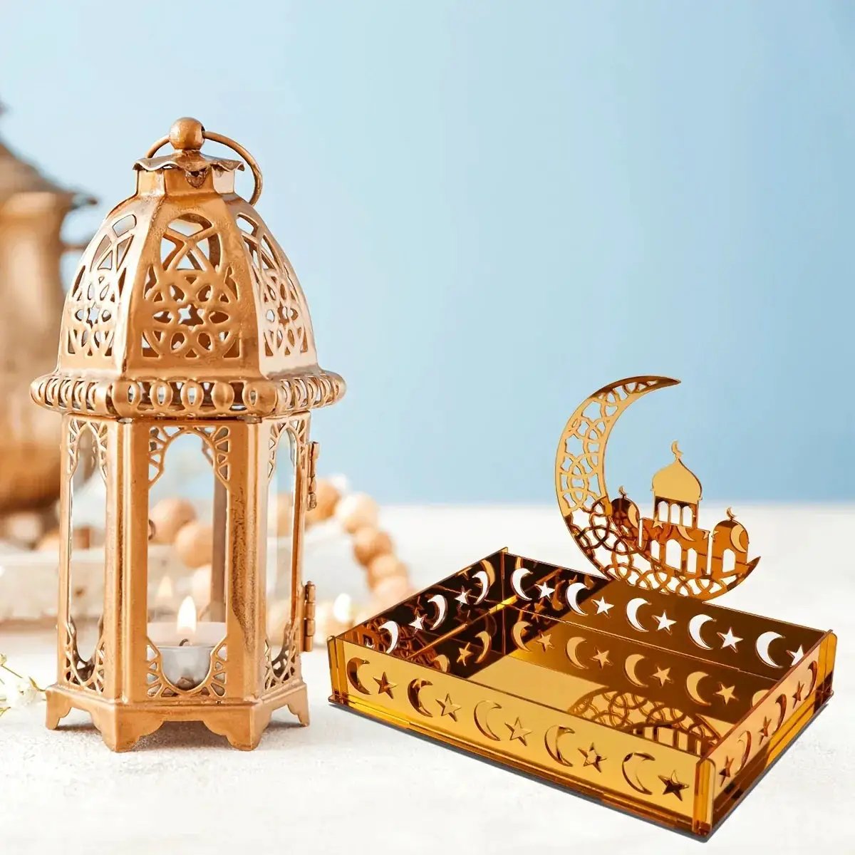 Tray - Decorative Acrylic Moon Star by House Of Avana