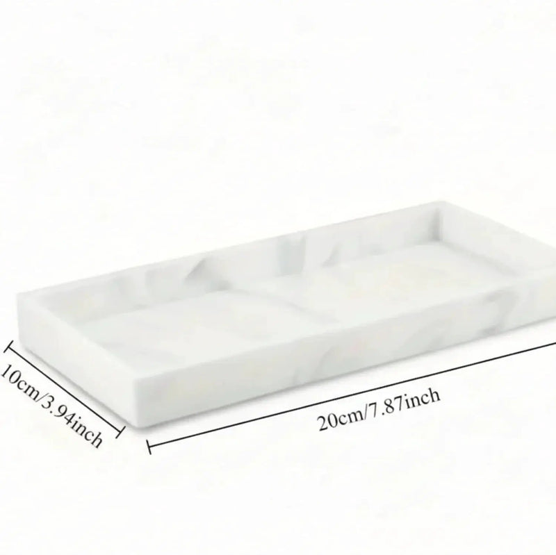 Tray - Decorative White Gold by House Of Avana