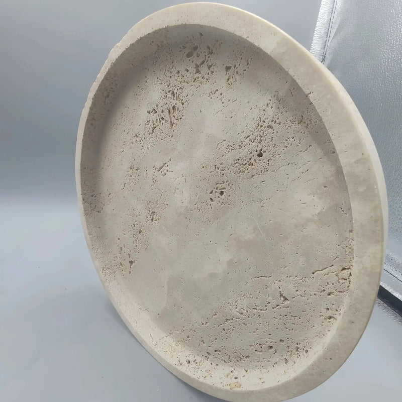 Tray - Natural Yellow Marble Round by House Of Avana
