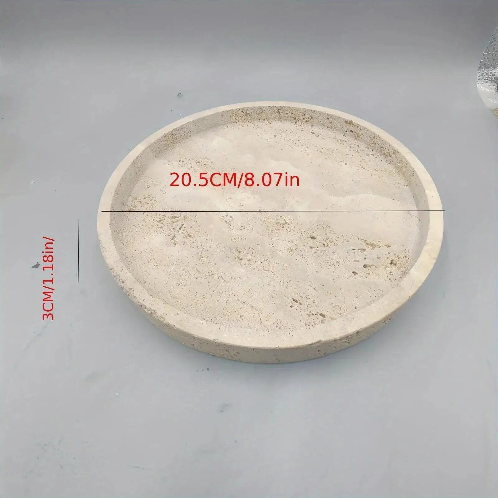 Tray - Natural Yellow Marble Round by House Of Avana