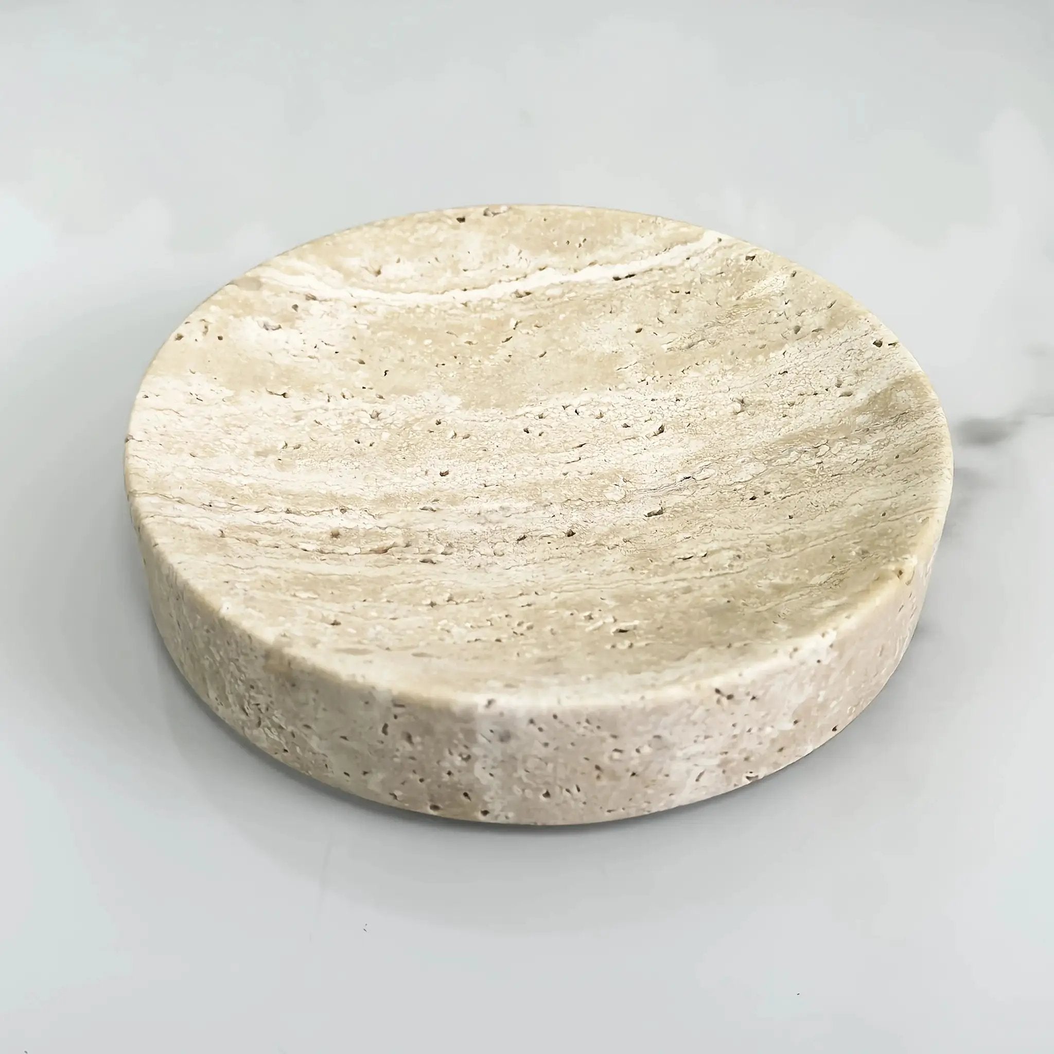 Tray - Pearl Marble Round by House Of Avana