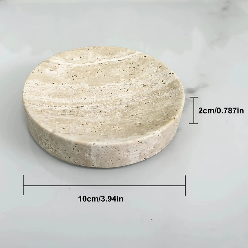 Tray - Pearl Marble Round by House Of Avana