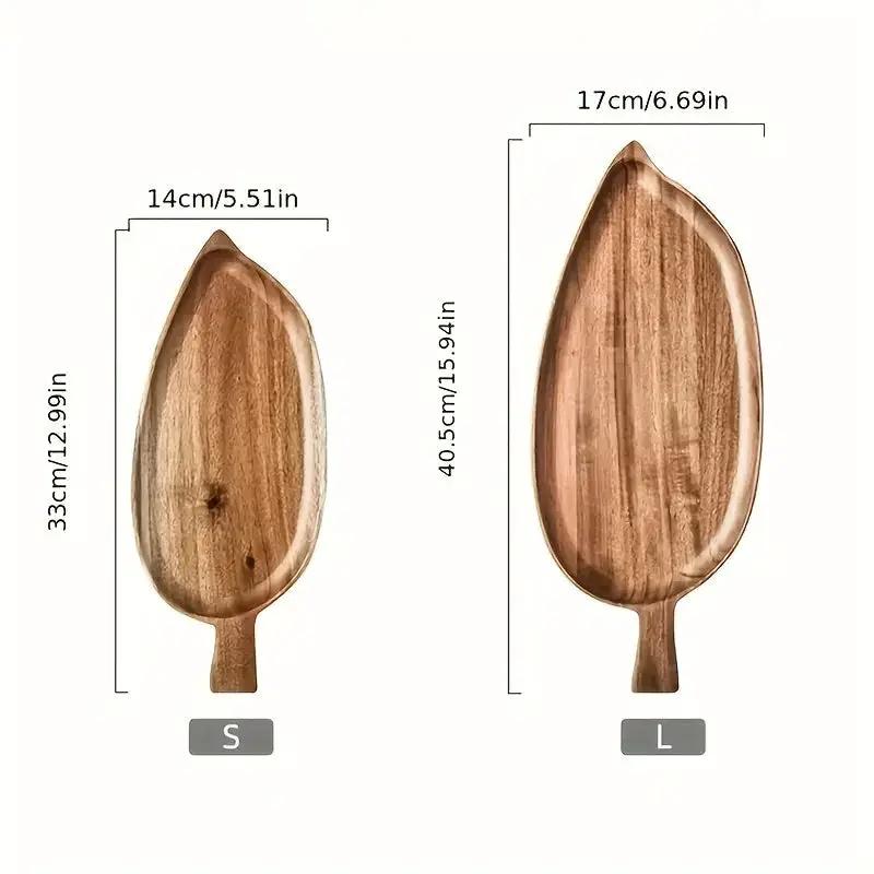 Tray - Rustic Wooden Leaf by House Of Avana