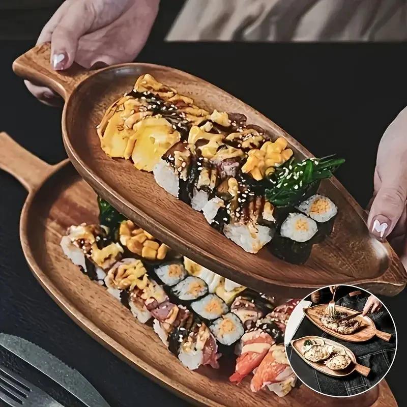 Tray - Rustic Wooden Leaf by House Of Avana