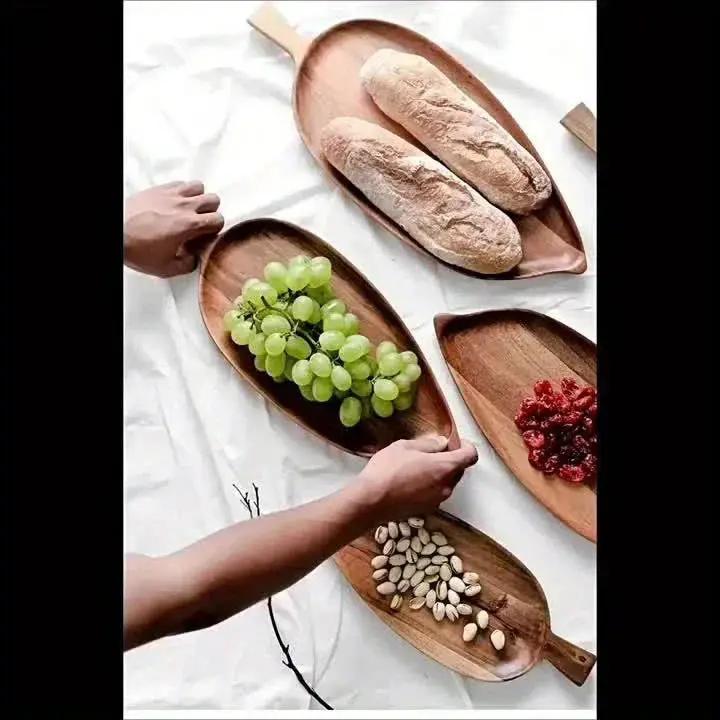 Tray - Rustic Wooden Leaf by House Of Avana