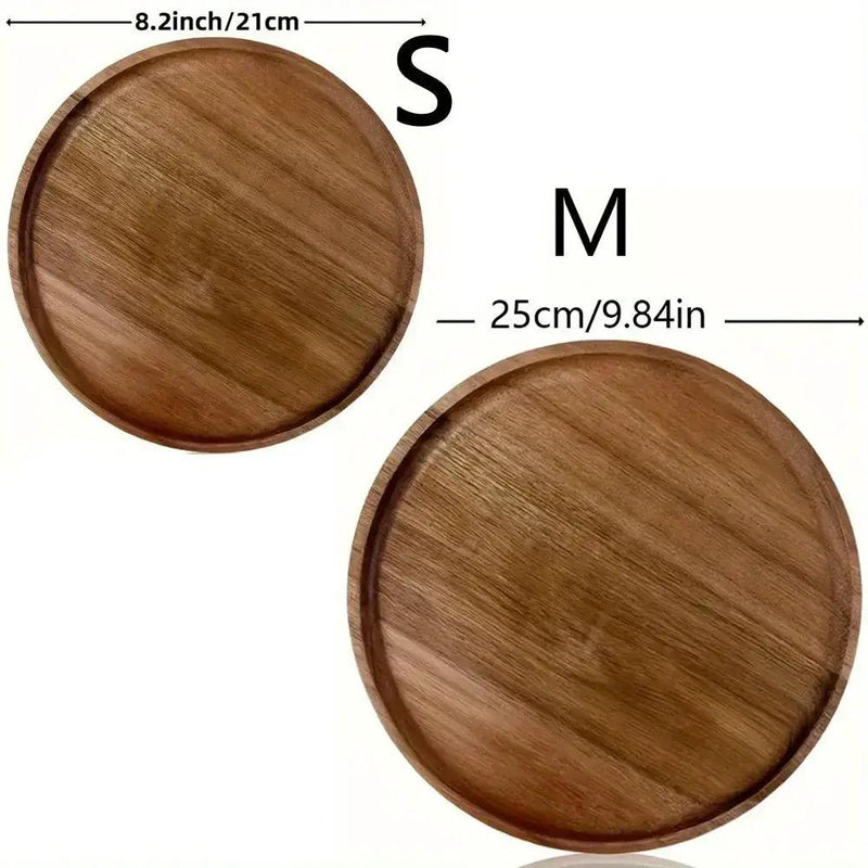 Tray - Rustic Wooden Round by House Of Avana