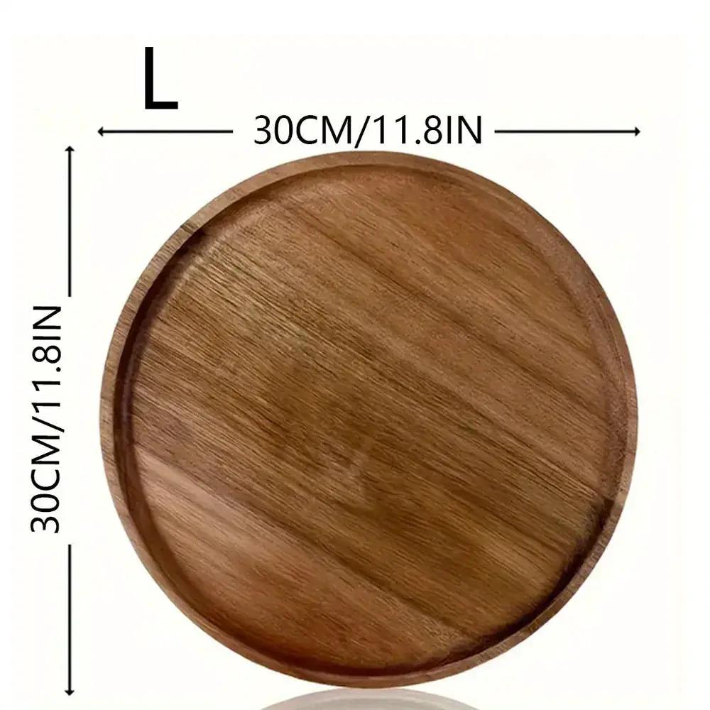 Tray - Rustic Wooden Round by House Of Avana