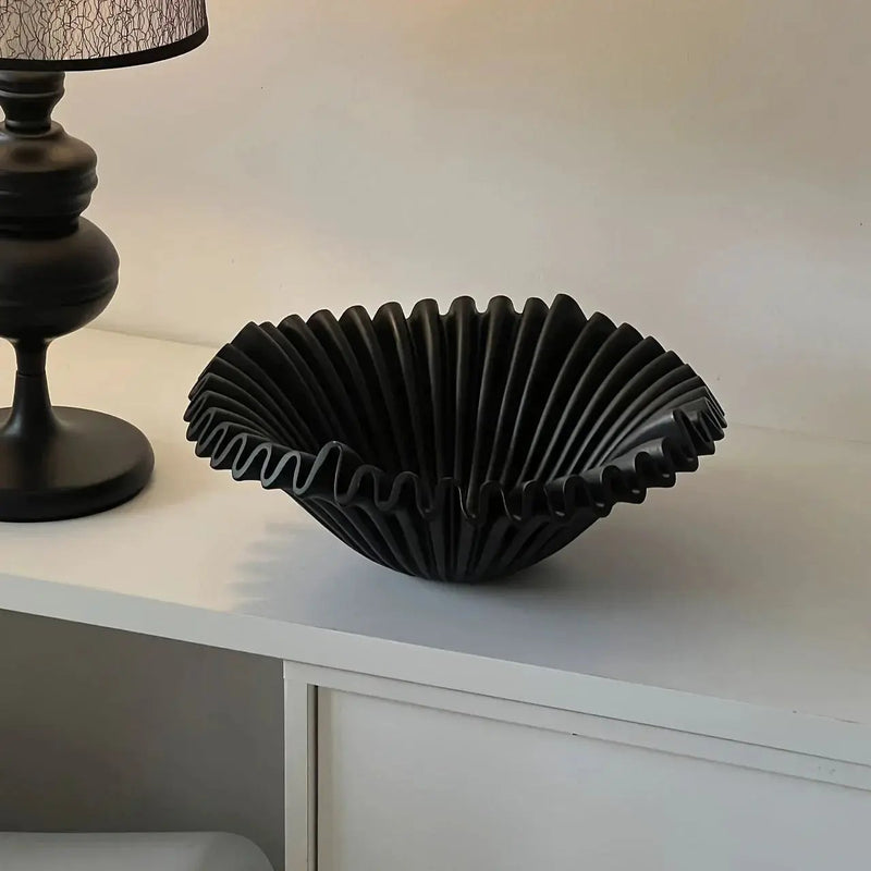 Tray - Wave Black Glass 2-Layer by House Of Avana
