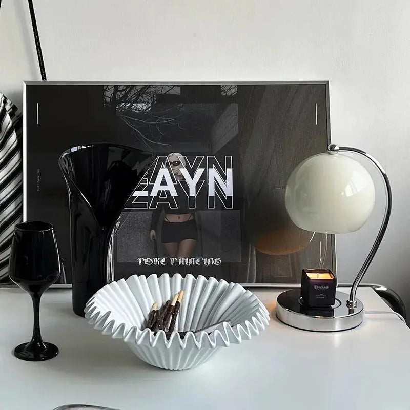 Tray - Wave Black Glass 2-Layer by House Of Avana