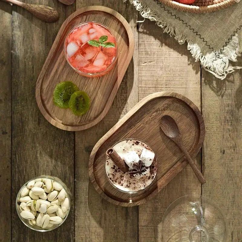Tray - Wooden Acacia Wood by House Of Avana