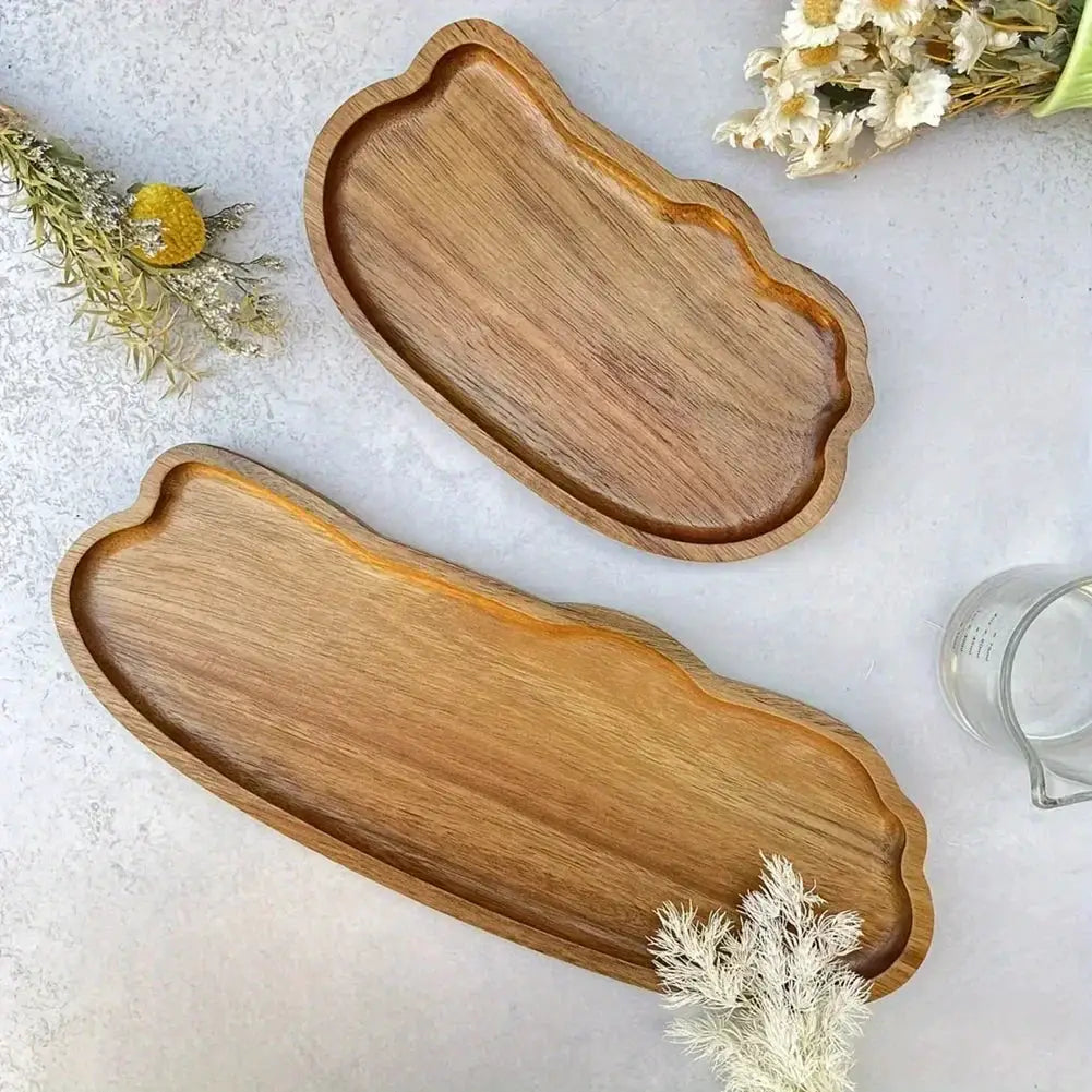 Tray - Wooden Decorative Round by House Of Avana