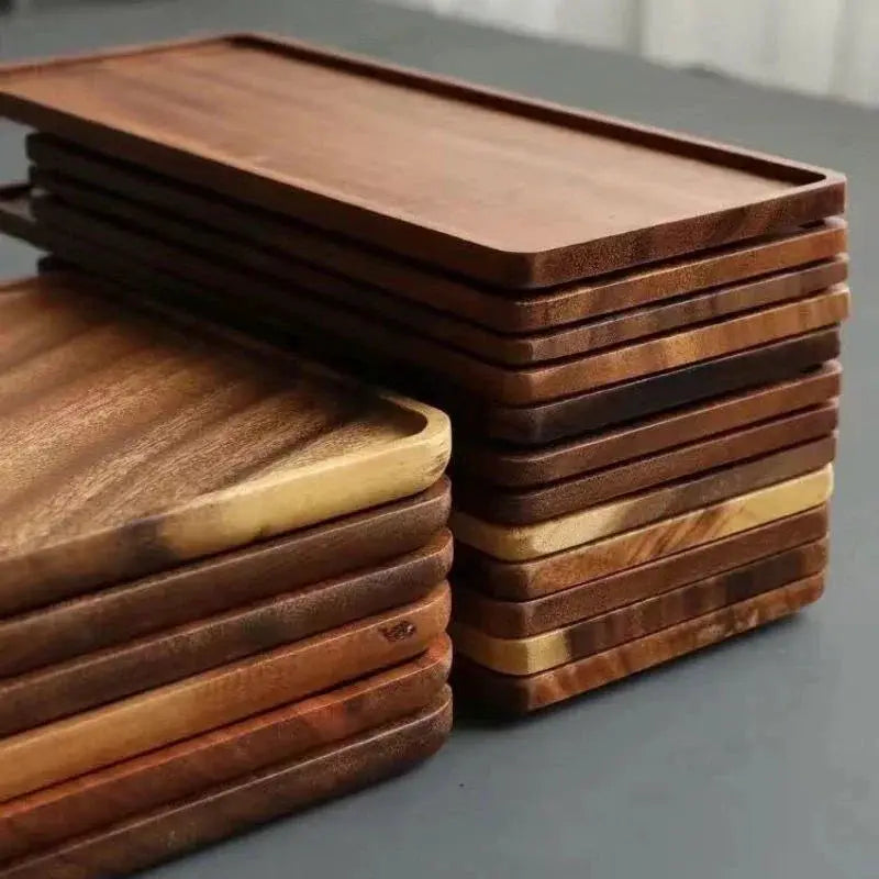 Tray - Wooden Rectangular by House Of Avana