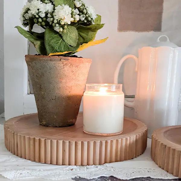 Fluted Wooden Display Trays, Set of Two by Decor Steals