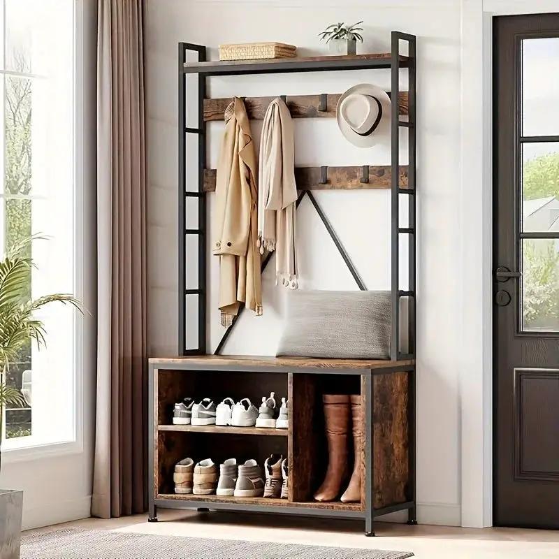 Hall Tree - Storage Wooden Bench by House Of Avana