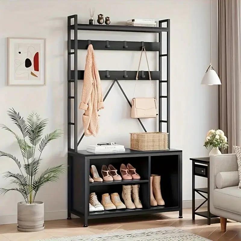 Hall Tree - Storage Wooden Bench by House Of Avana