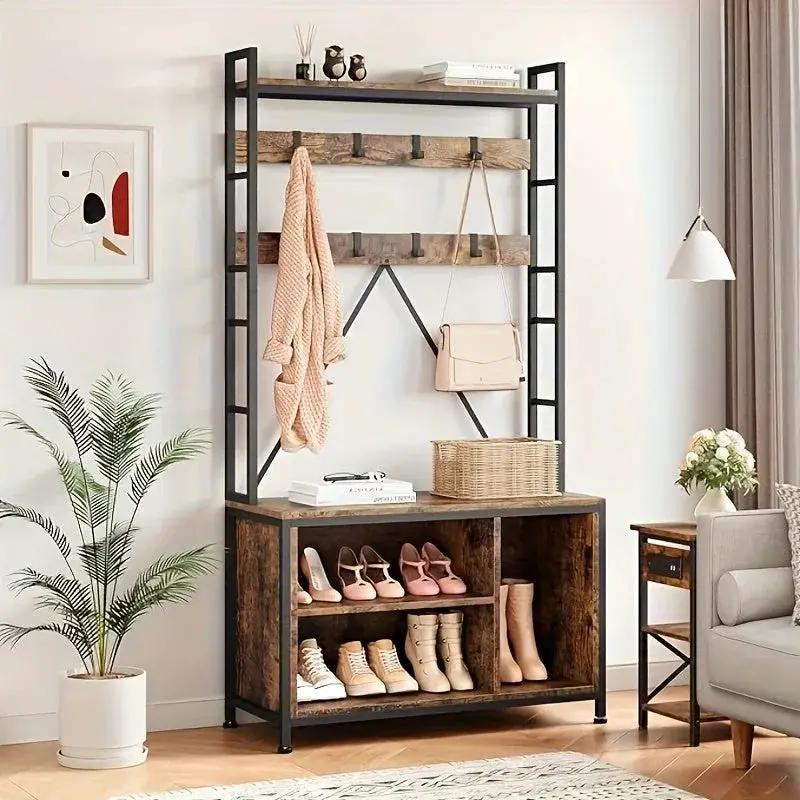 Hall Tree - Storage Wooden Bench by House Of Avana