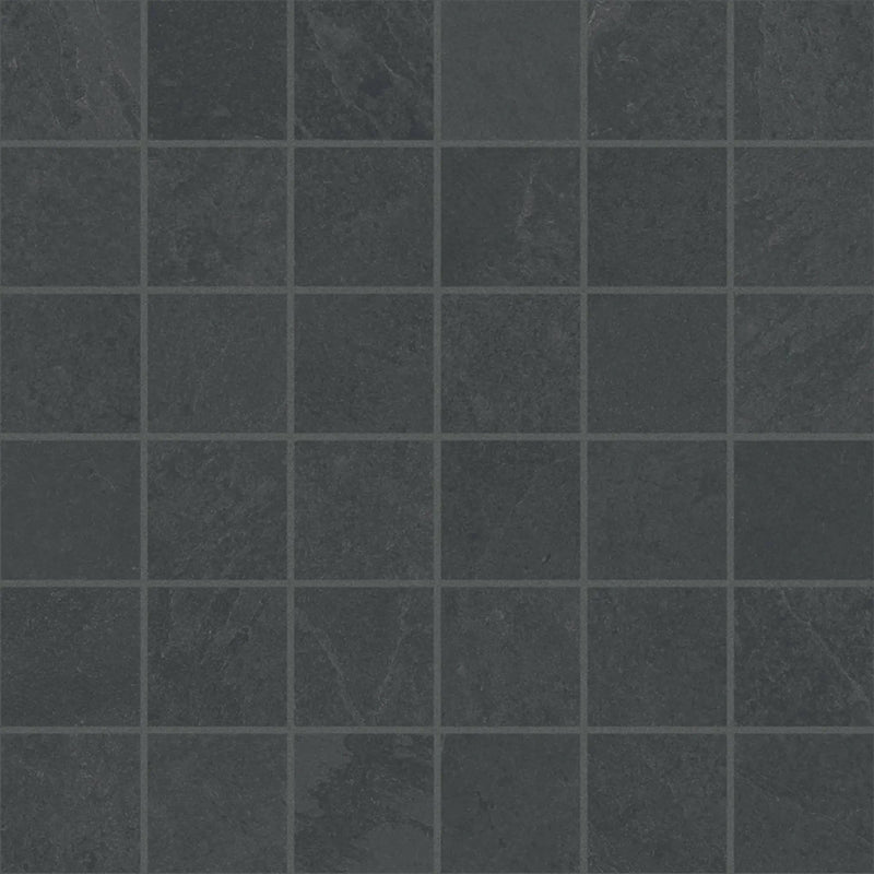 Trek Anthracite Mosaic A Slate Look Porcelain Mosaics 12x12 by landmarkceramics