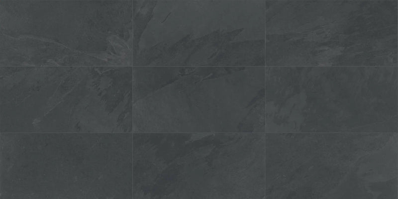 Trek Anthracite Slate Look Porcelain Tiles 12x24 by landmarkceramics