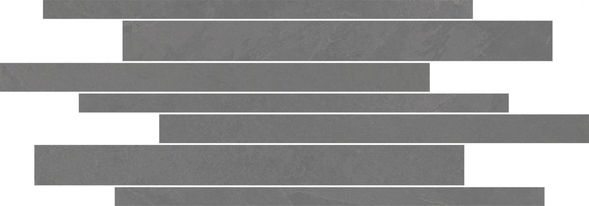 Trek Lead Wall B Slate Look Porcelain Mosaics 12x24 by landmarkceramics