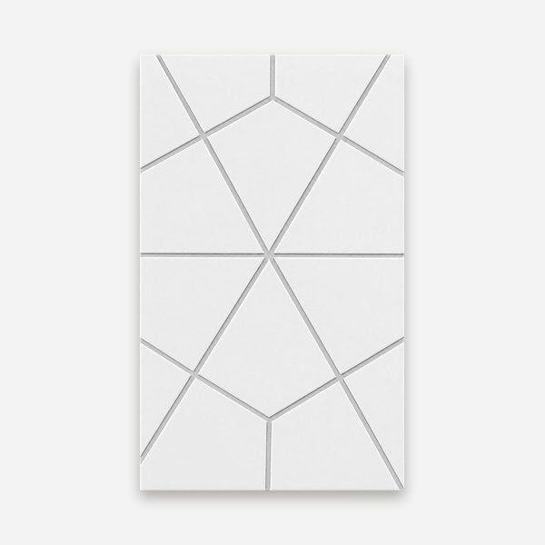 Satin Cot Mat Diaman white geometric ceramic tile