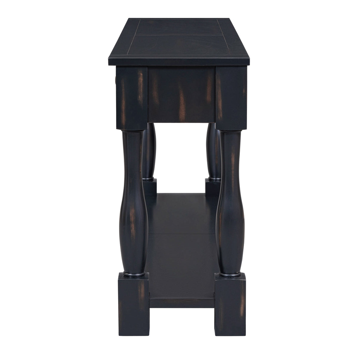 63" Console Table with Drawers and Shelf - Espresso, photo 13 of 22