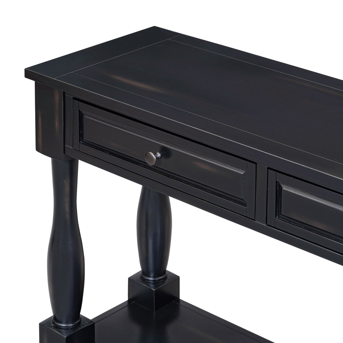 63" Console Table with Drawers and Shelf - Espresso, photo 18 of 22