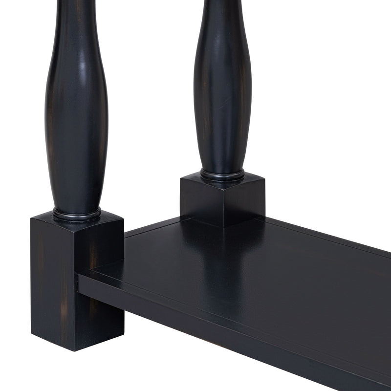 63" Console Table with Drawers and Shelf - Espresso, photo 19 of 22