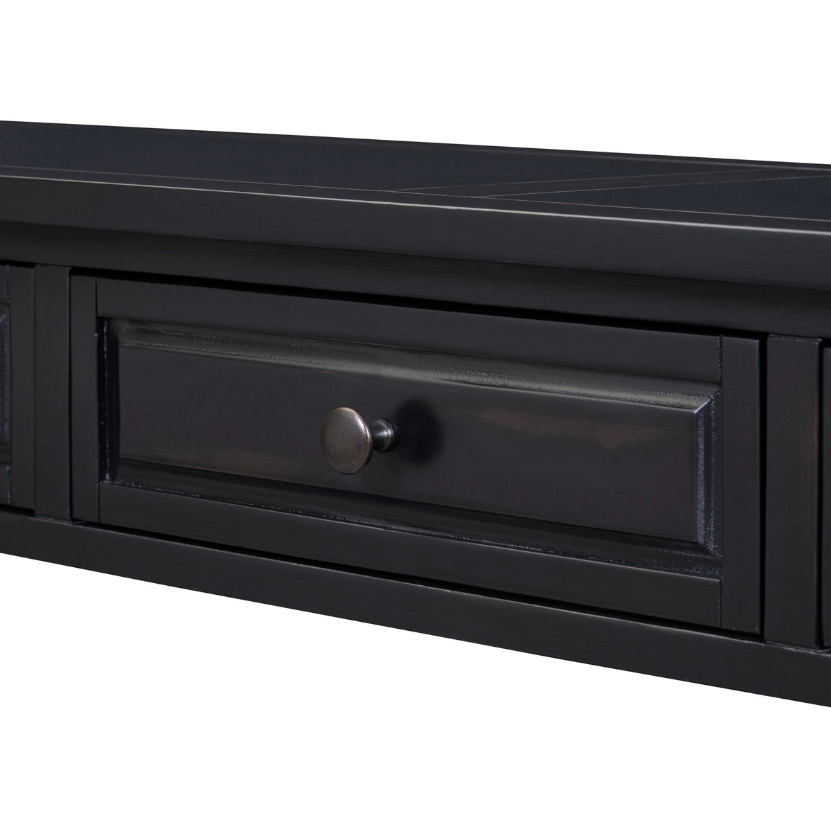 63" Console Table with Drawers and Shelf - Espresso, photo 21 of 22