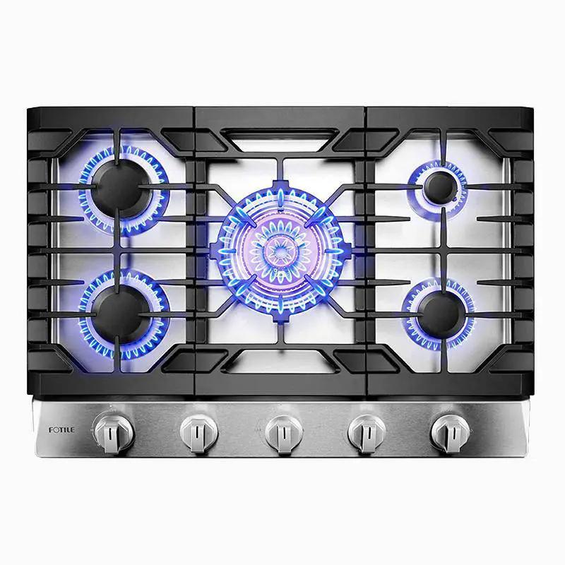 30"/36" Stainless Steel Tri-Ring Gas Cooktop Series | GLS30501 / GLS36502 by FOTILE
