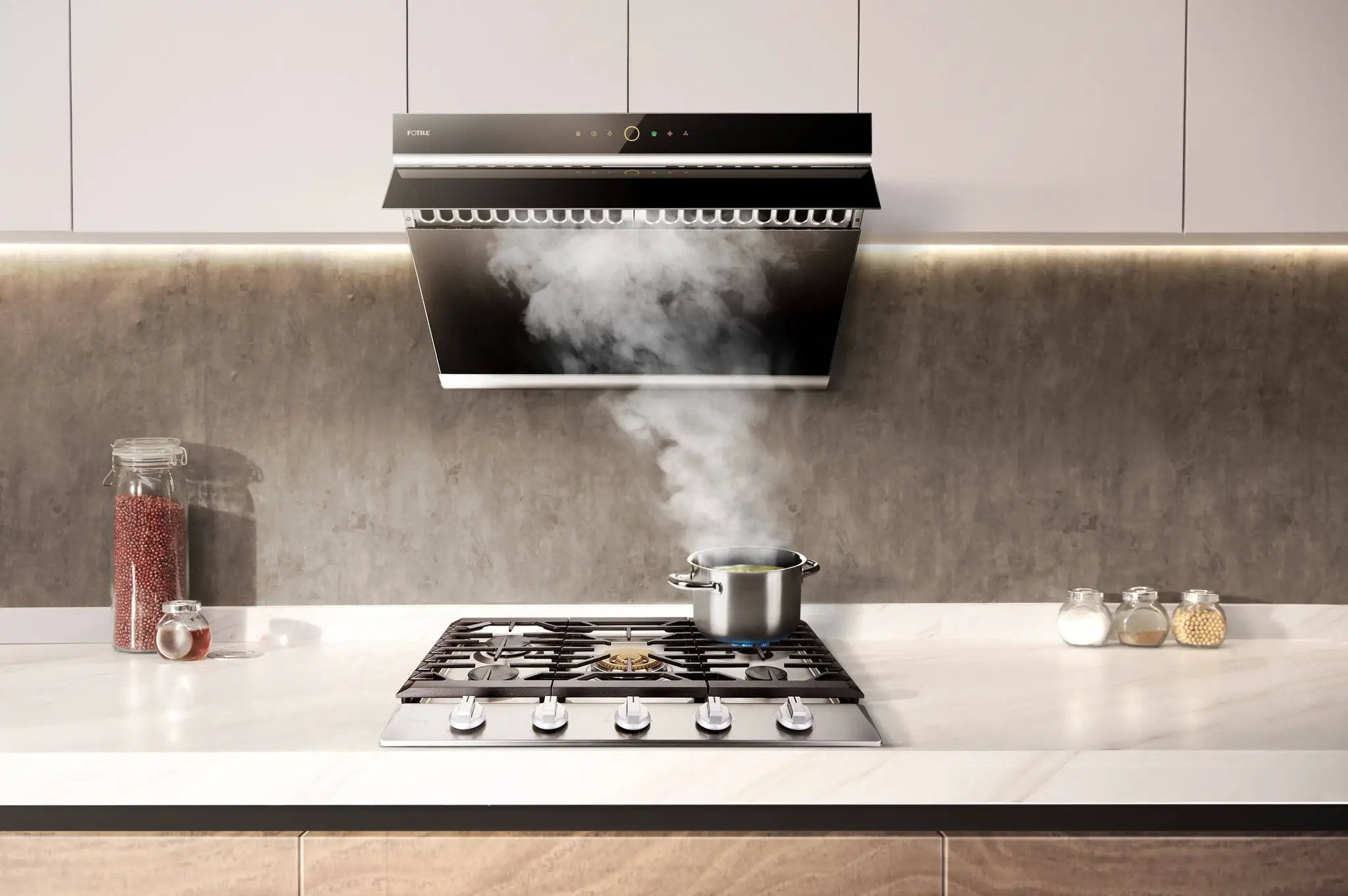 30"/36" Stainless Steel Tri-Ring Gas Cooktop Series | GLS30501 / GLS36502 by FOTILE
