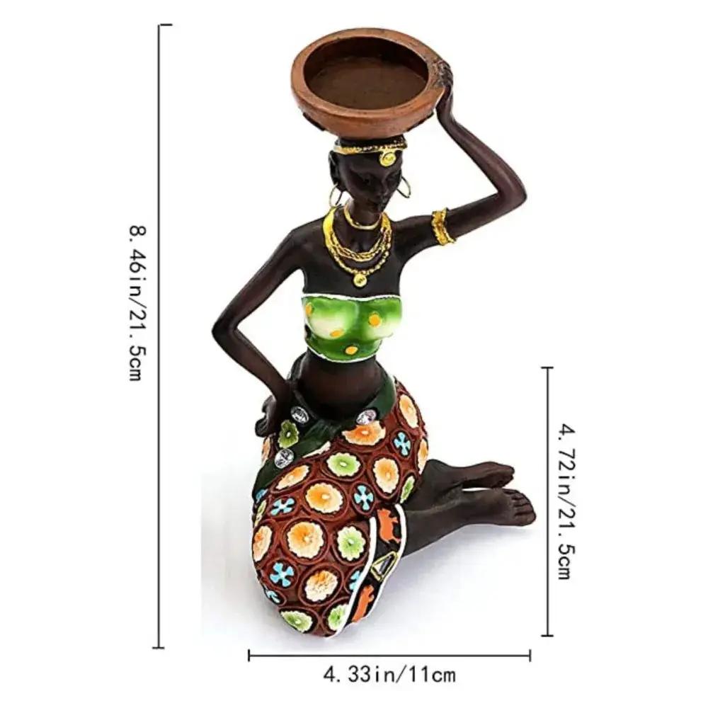 Tribal Candle Holder - Minimalist Iron Figurine Sculpture Decor by House Of Avana