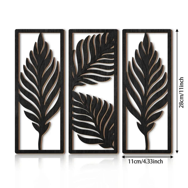 Tropical Wooden Black Wall Decor by House Of Avana