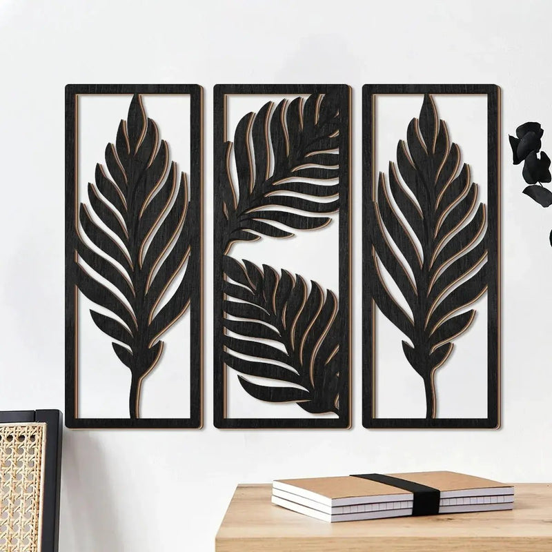 Tropical Wooden Black Wall Decor by House Of Avana