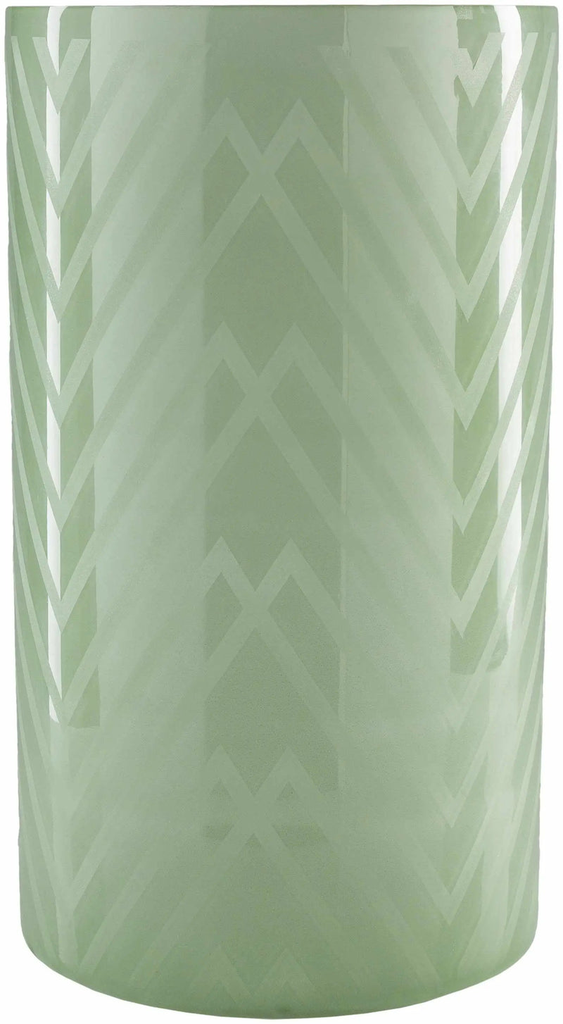 Flynn Green Chevron Glass Decorative Accent - Clearance by Boutique Rugs