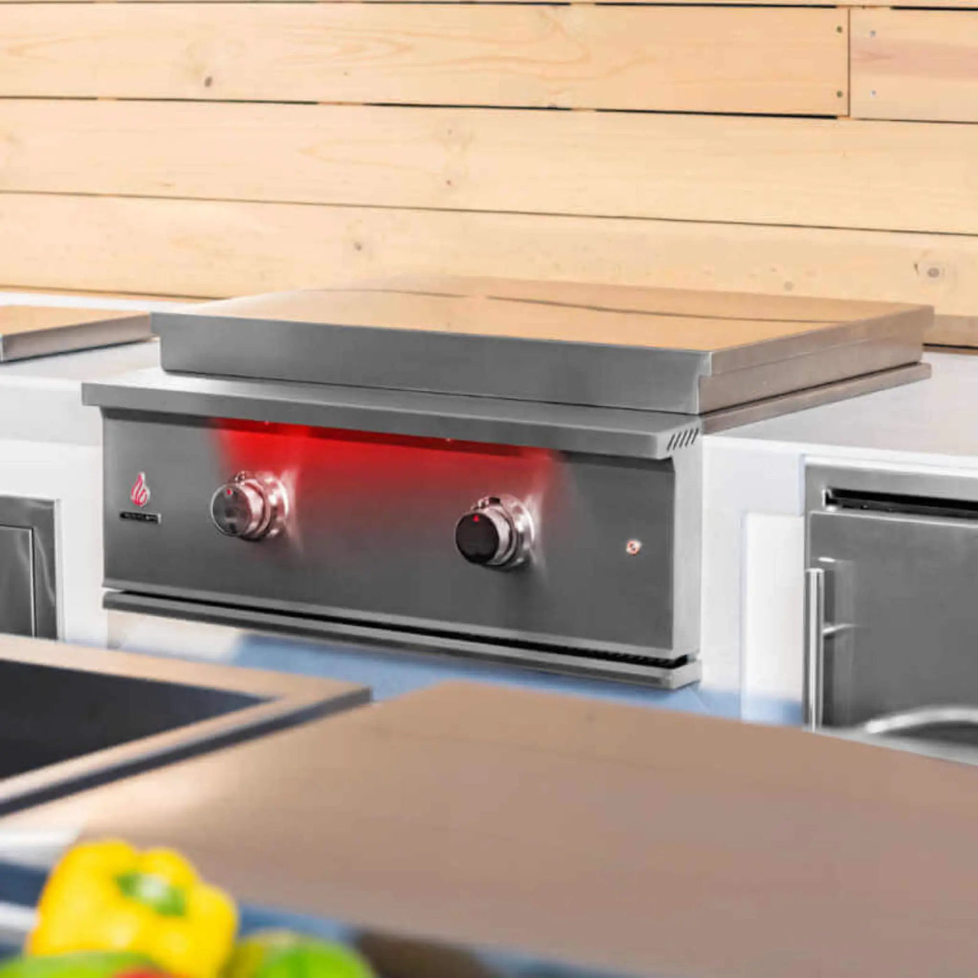 TrueFlame 30" Premium Built-In Stainless Gas Griddle Grill [TFG30] (SAK85362) by SAKSBY WHOLESALE