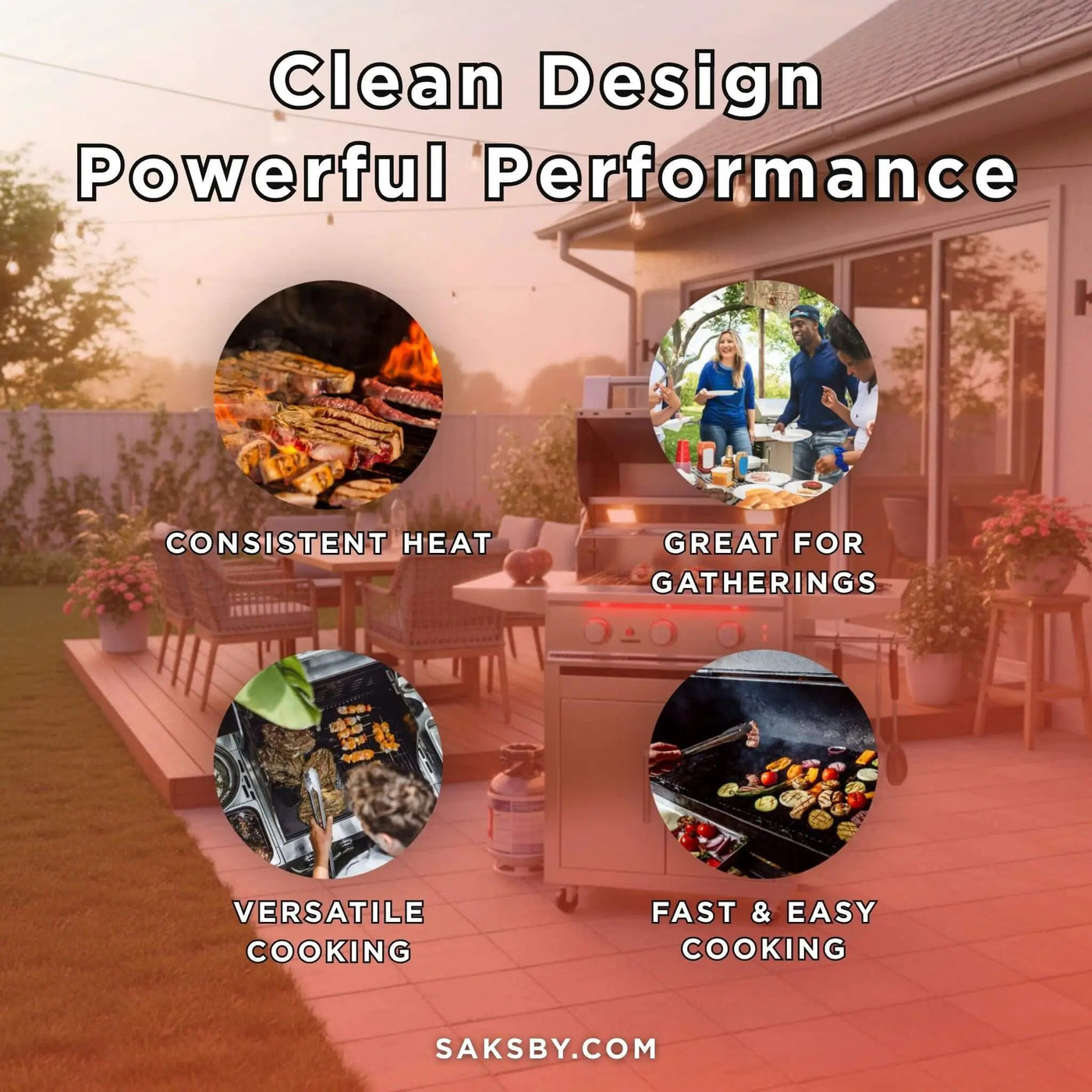 TrueFlame Built-In Stainless Steel Freestanding Gas Grills With Deluxe Cart [TF25/32/40] (SAK76845) by SAKSBY WHOLESALE