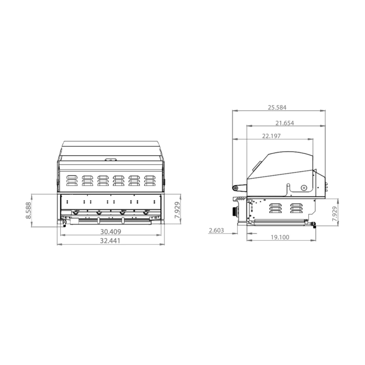 TrueFlame E-Series Built-In Stainless Steel Gas Grill [TFE25/32] (SAK13784) by SAKSBY WHOLESALE