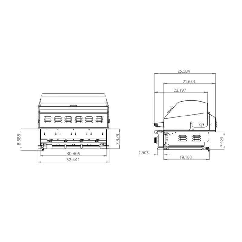 TrueFlame E-Series Built-In Stainless Steel Gas Grill [TFE25/32] (SAK13784) by SAKSBY WHOLESALE