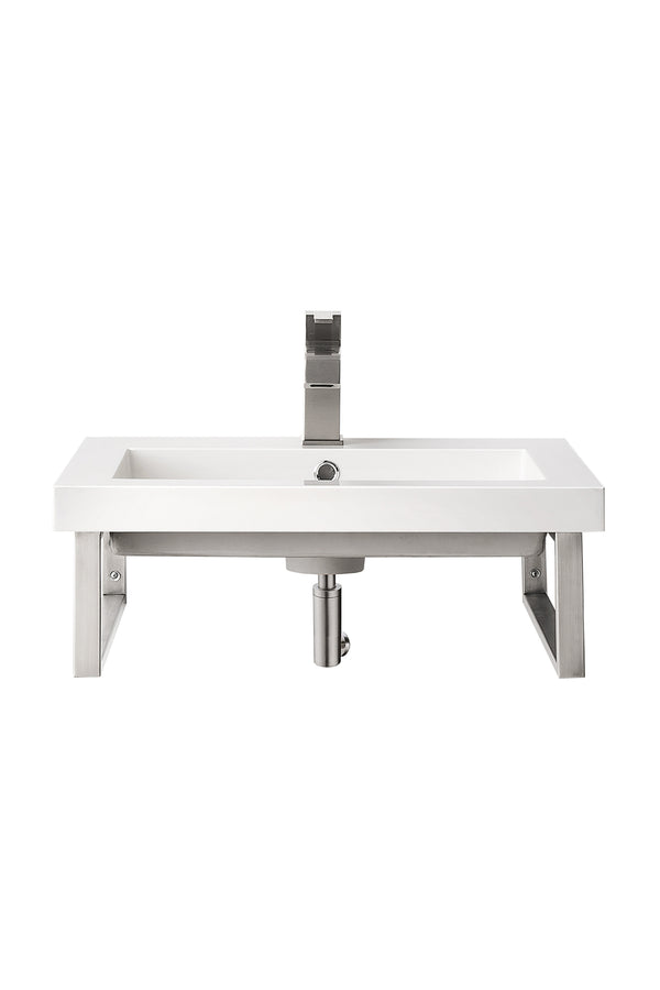 James Martin Boston 18" Floating Wall Bracket, Brushed Nickel