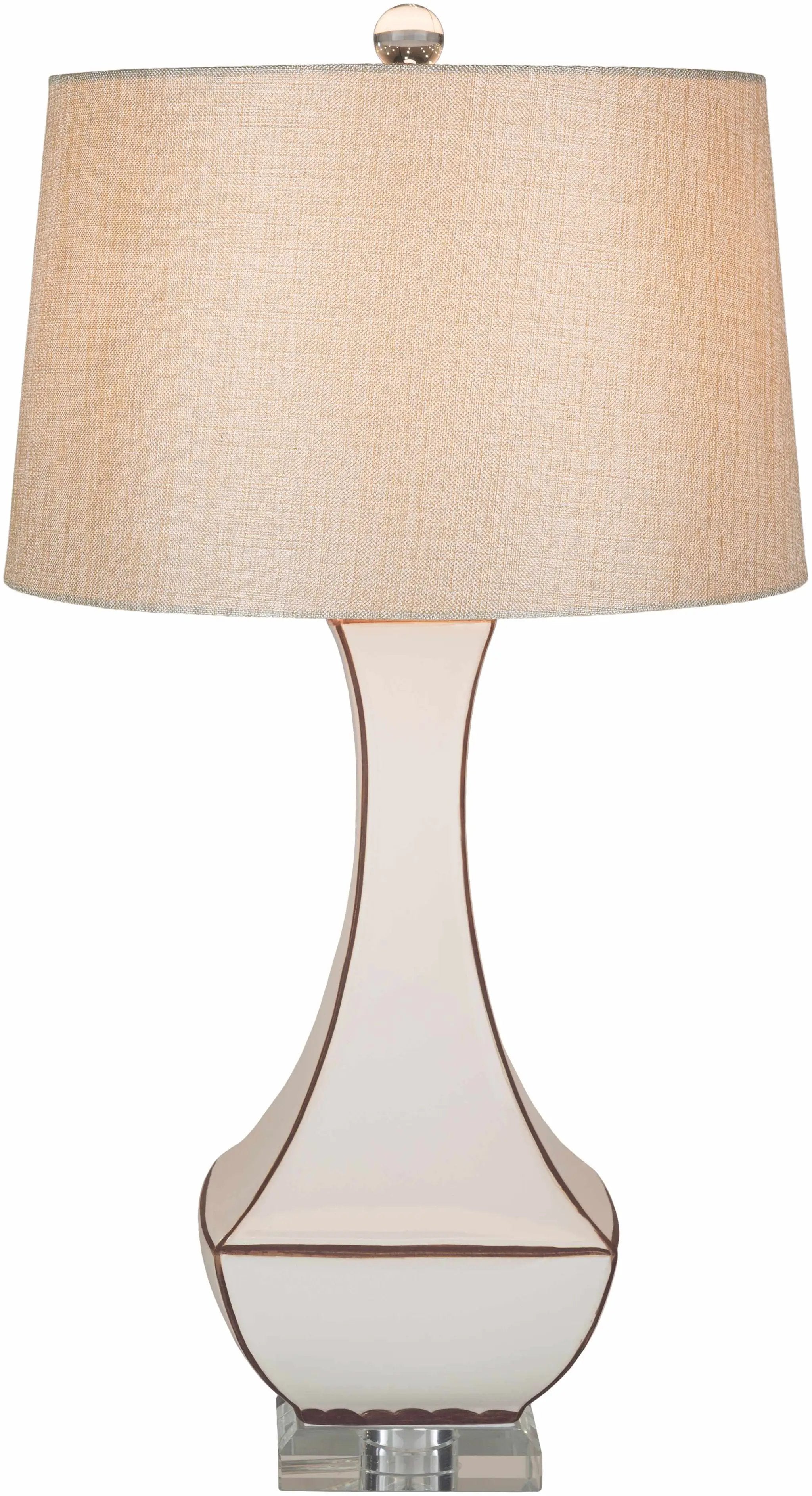 Tuka Tan Ceramic Table Lamp - Clearance by Boutique Rugs