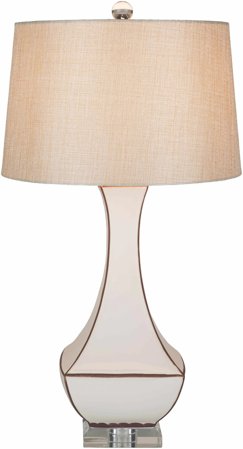Tuka Tan Ceramic Table Lamp - Clearance by Boutique Rugs