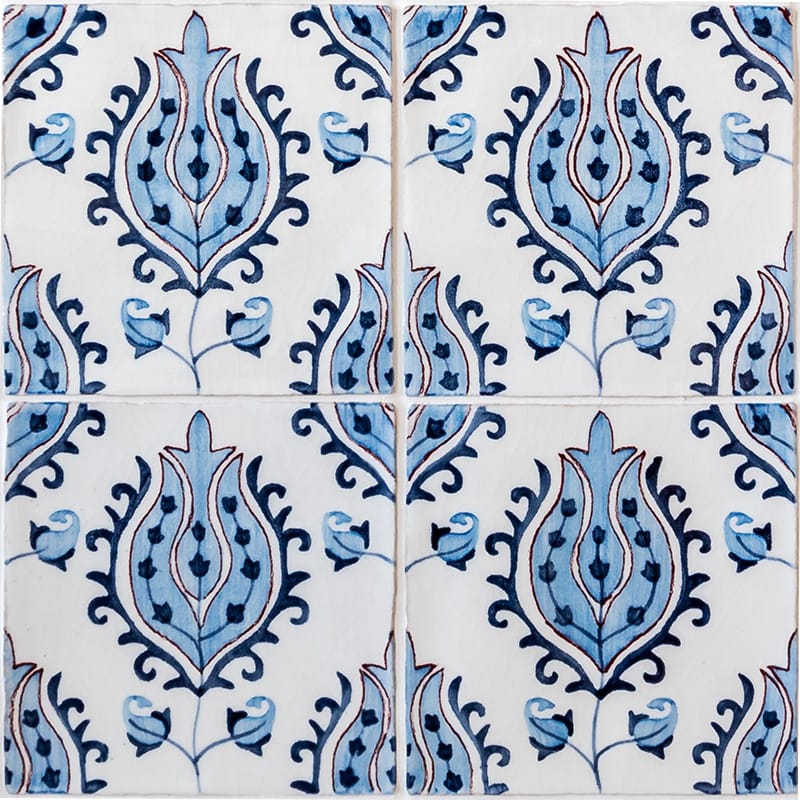 Tulips Crackled Ceramic Tiles 8x8 Ceramic Crackled 8x8 Tiles