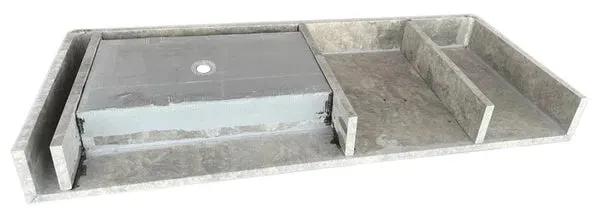 Tundra Gray Marble Wall Mounted Rectangular Vanity Sink 48x20 by GobekDesign