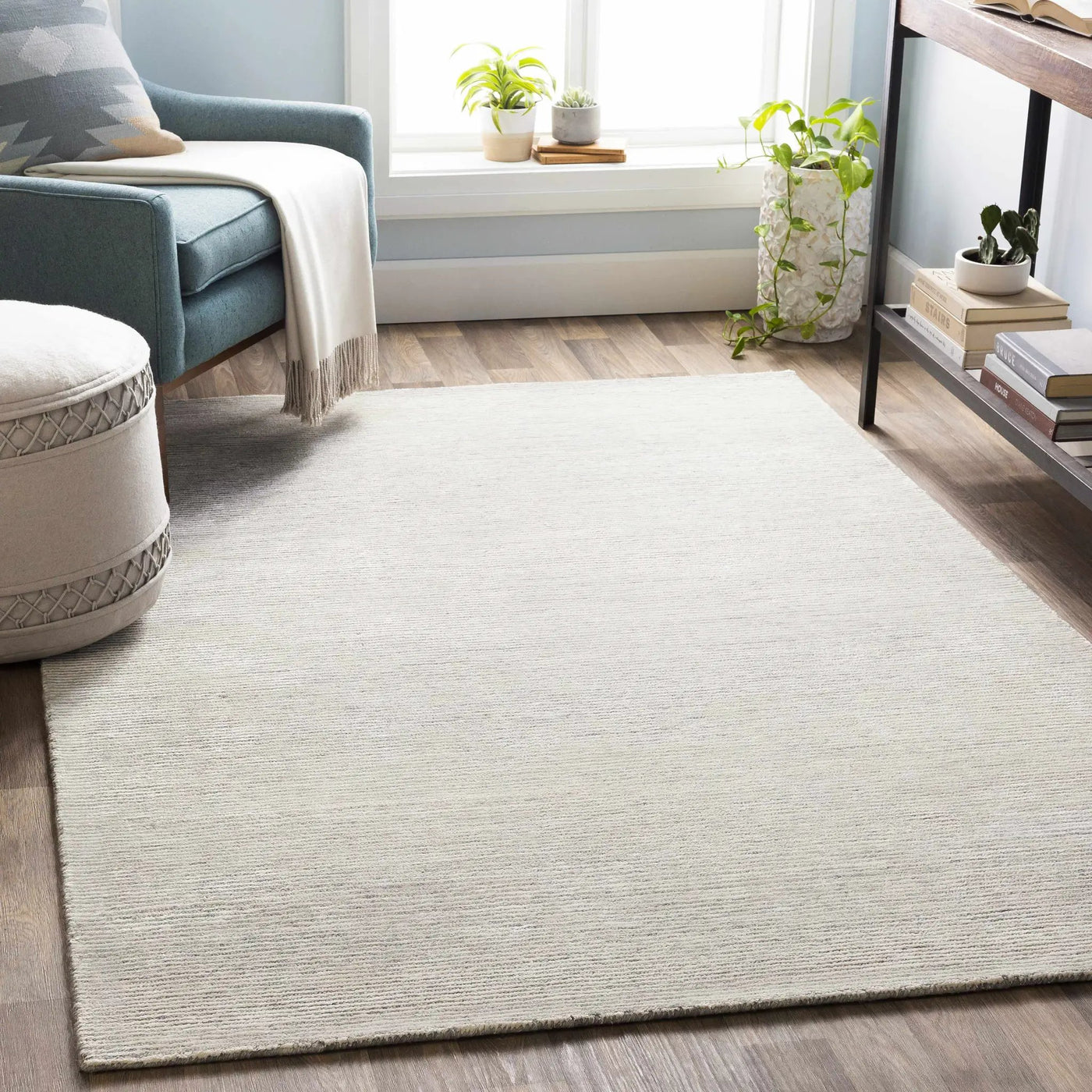 Orcas Hand Tufted Wool-Blend Rug - Aqua by Boutique Rugs