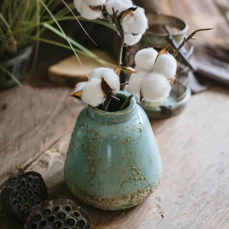 Turquoise Ceramic Vase by RusticReach