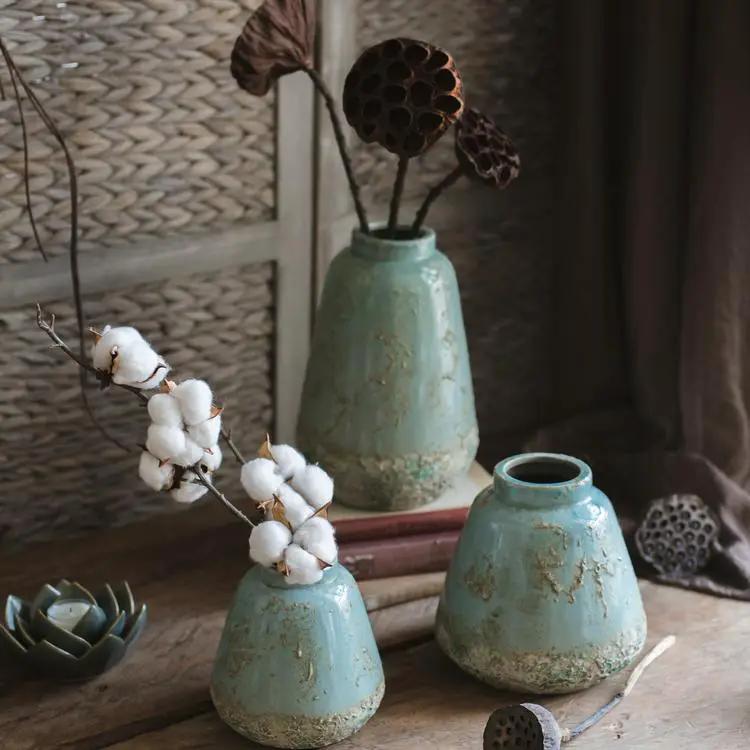 Turquoise Ceramic Vase by RusticReach