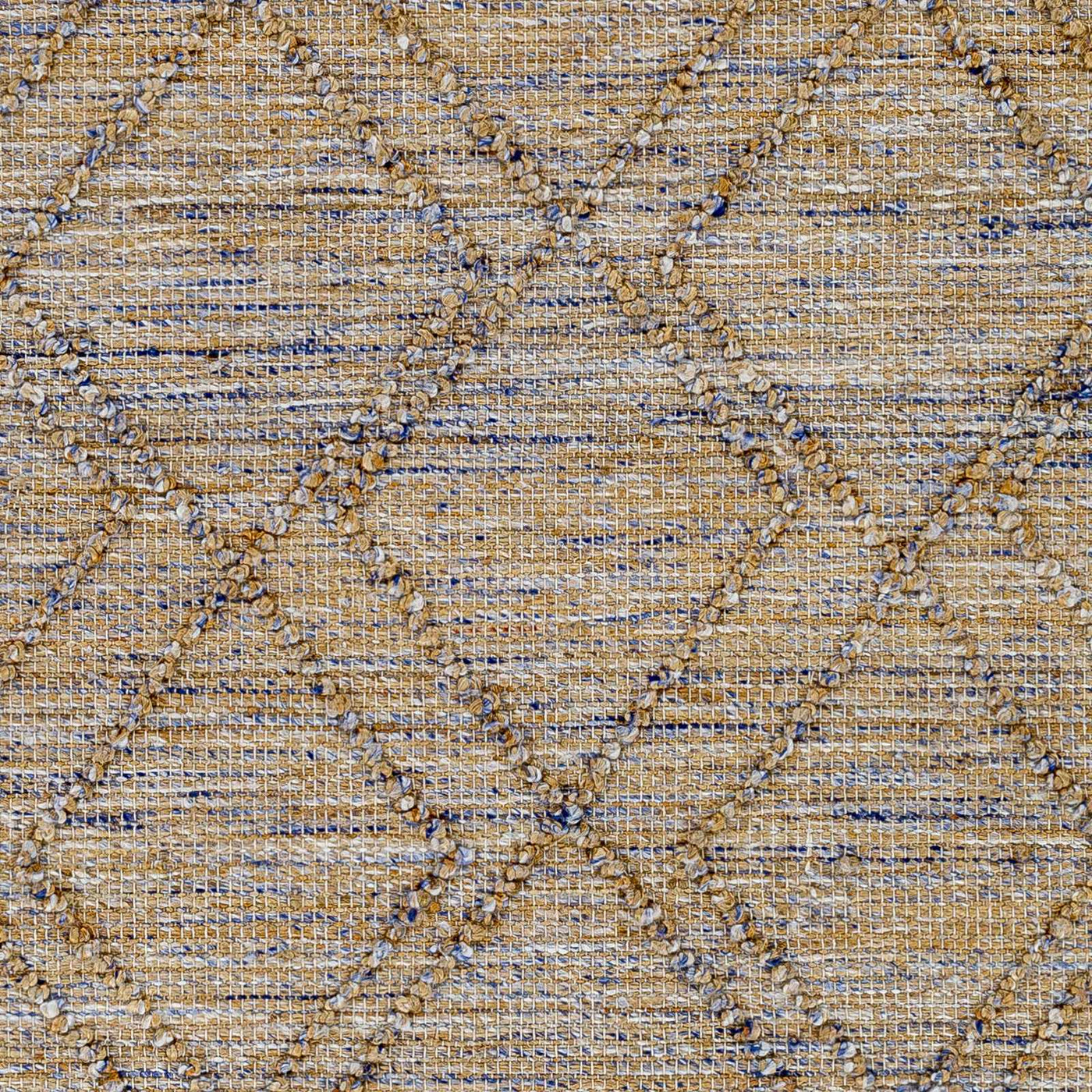 Buse Hand Woven Beige & Blue Area Rug - Clearance by Boutique Rugs
