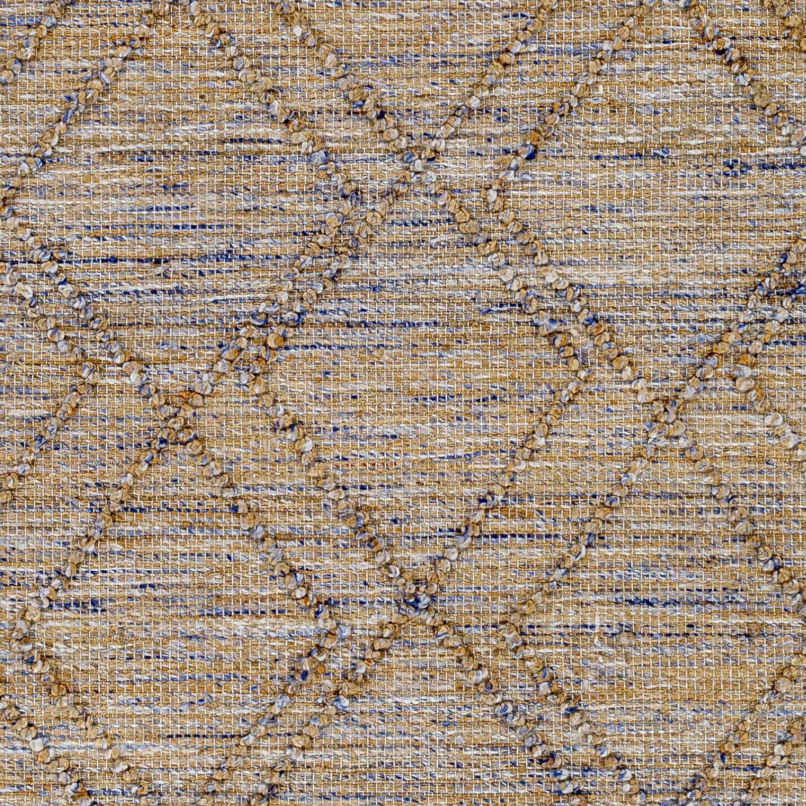 Buse Hand Woven Beige & Blue Area Rug - Clearance by Boutique Rugs