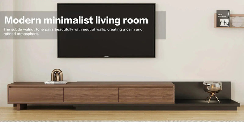 TV Cabinet - Adjustable Walnut Large by House Of Avana